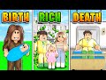 BIRTH to RICH to DEATH in Brookhaven! (Roblox Brookhaven RP)