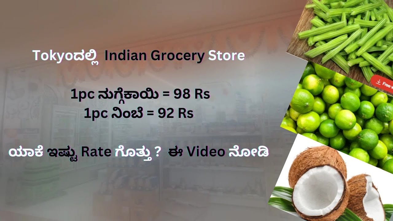 Indian Grocery Store in Japan Price Tag explained Kannada Vlog Japan Kannada Vlog YouTube