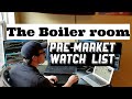 Boiler Room Pre-Market Watch List (Tuesday, October 31st)