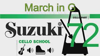 March in G | J.S. Bach | Suzuki Cello School | Volume 2 | 72