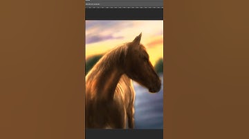 Wacom Tablet Drawing - Horse and Sunset #digitalpainting #digitaldrawing #digitalart #timelapse