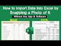 How to Import Data Into Excel by Snapping a Photo