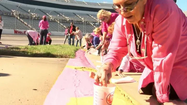 Paint the curbs pink at Martinsville Speedway