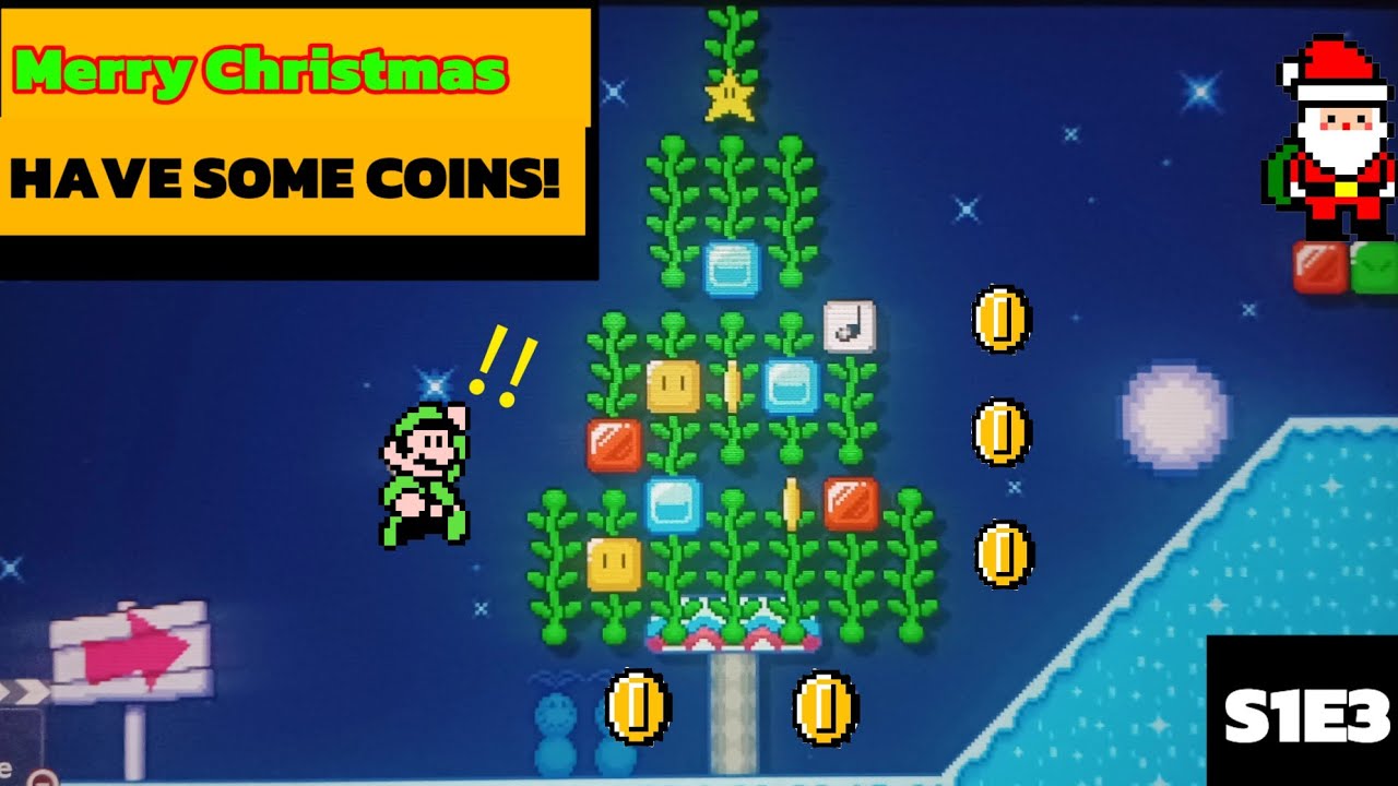 Playing Christmas SMM2 Levels, but I Can't Touch Any Coins!