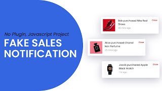 Fake Sales Notification | No Pugin Required