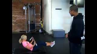 Stick sit ups