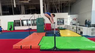 Cast straddle Underswing dismount