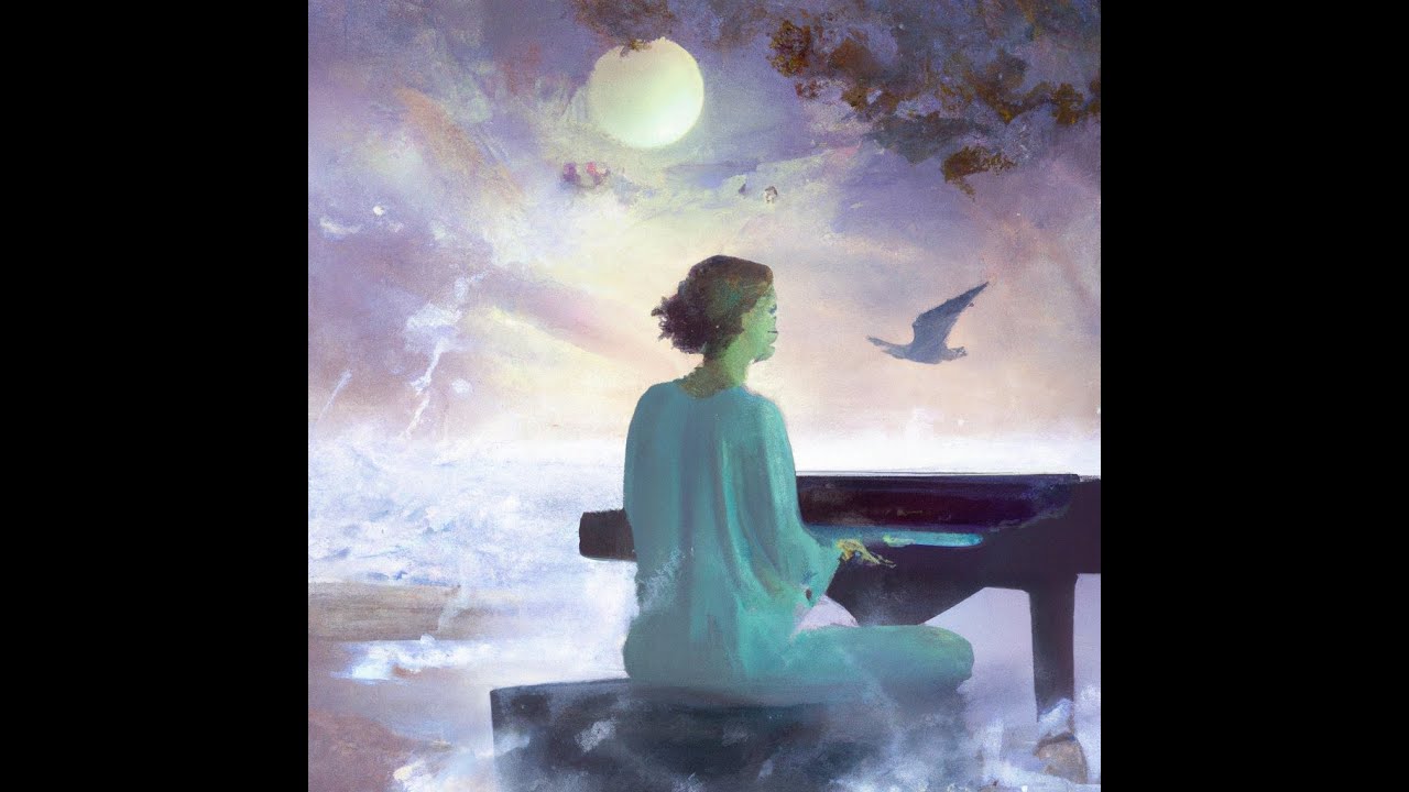 Morning Piano Meditation: Serene Mixed Media for Inner Peace
