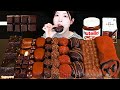 ASMR MUKBANG حلويات الشوكولاتة آيس كريم سموورز نوتيلا ماكارون مالتيزرز وكريب كيك