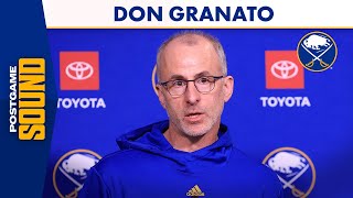 "I Liked The Battle And Commit To The End Result" | Buffalo Sabres Coach Don Granato After Win