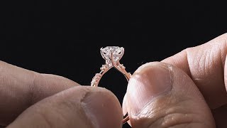 Miyabi Hand-Mounting A 06Carat Decagon Diamond Engagement Ring