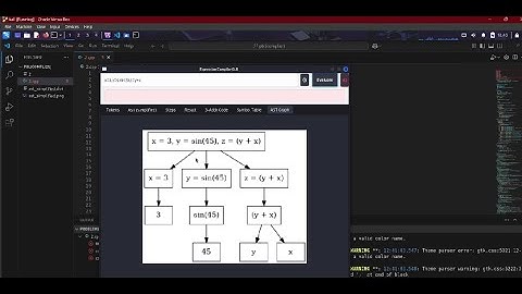 Arithmetic Expression Compiler with GUI, developed in C++ using GTKmm