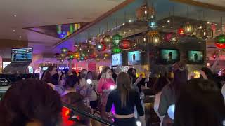 Army fanchants BTS Fake Love at Luxor Las Vegas bar