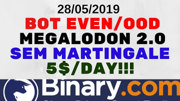 NEW MEGALODON BOT NO MARTINGALE 2019 IN BINARY.COM