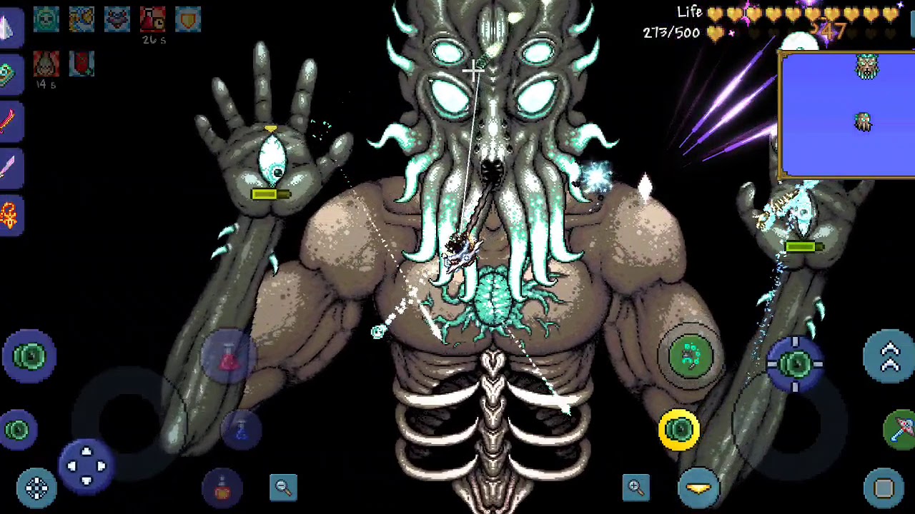 Soloing moon Lord terraria YouTube