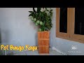 Membuat pot bunga dari kayu diy wooden planter box  woodworking  nina taristiana