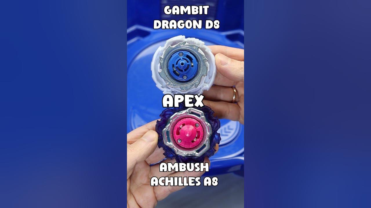 Conjunto com 2 BeyBlade Burst QuadStrike - Ambush Achilles A8 Vs Gambit  Dragon D8 - Hasbro - Pião de Batalha - Magazine Luiza