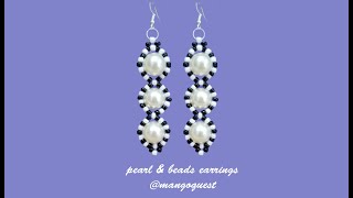 Pearl and Beads Earrings Tutorial Mangoquest