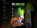 DIY Mini Fan Making with 9V Battery | Easy DC Motor Project #Shorts #viral #video