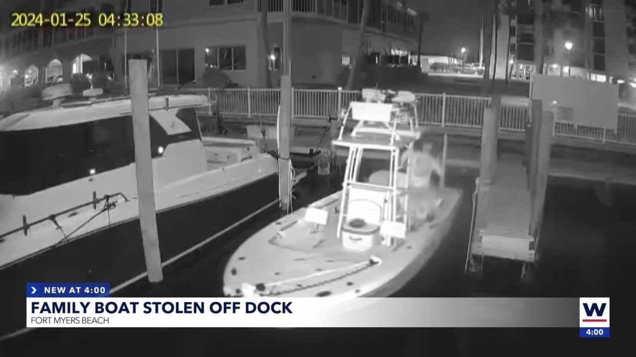 Caught on camera: man steals boat on Fort Myers Beach dock - YouTube