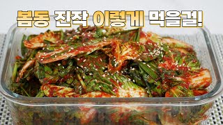 봄동 이제 무치지 말고  겉절이만 드시지 마세요! 이 방법이 최고라 자부합니다👍 평생 써 먹는 봄동김치 만드는법