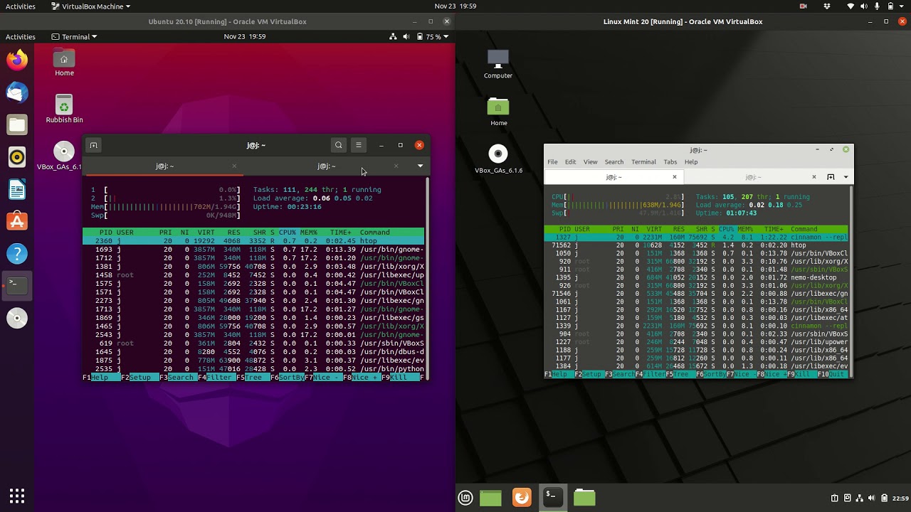 Ubuntu 20.10 VS Linux Mint 20: Hardware Usage Compare - YouTube