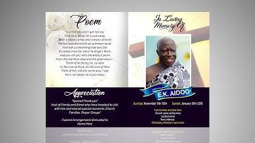 How To Design An Obituary Card | Photoshop Tutorial