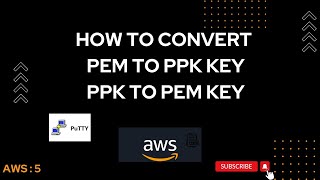 covert ppk to pem by using putty gen || #aws #cloudcomputing