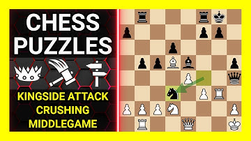 Chess Puzzles to Practice. Themes: Kingside attack, Crushing, Middlegame. Learn Chess