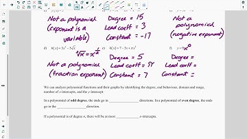 Lesson 3.1: Characteristics of Polynomial Functions (Video Lesson)