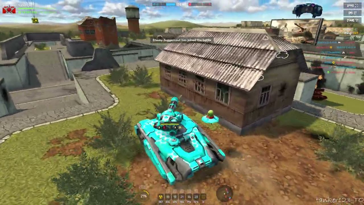 Tanki Online Vulcan Ultra Skin Shooting Speed Regulator Augment and Mammoth Ultra Skin Driver