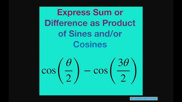 Express cos(x/2) - cos(3x/2) as a product of sines and or cosines. Sum to Product Formula