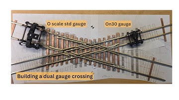 Hand laying an O/On30 scale crossing for Woodman WI.  Part 1