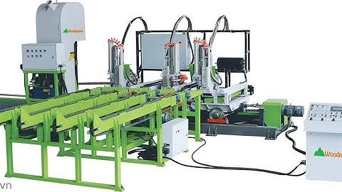 Máy Xẻ gỗ tròn nạp cây tự động | máy cưa cd đứng Cnc