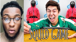 ZHC WORLD'S LARGEST SQUID GAME HONEYCOMB CANDY CHALLENGE IN REAL LIFE! (REACTION)