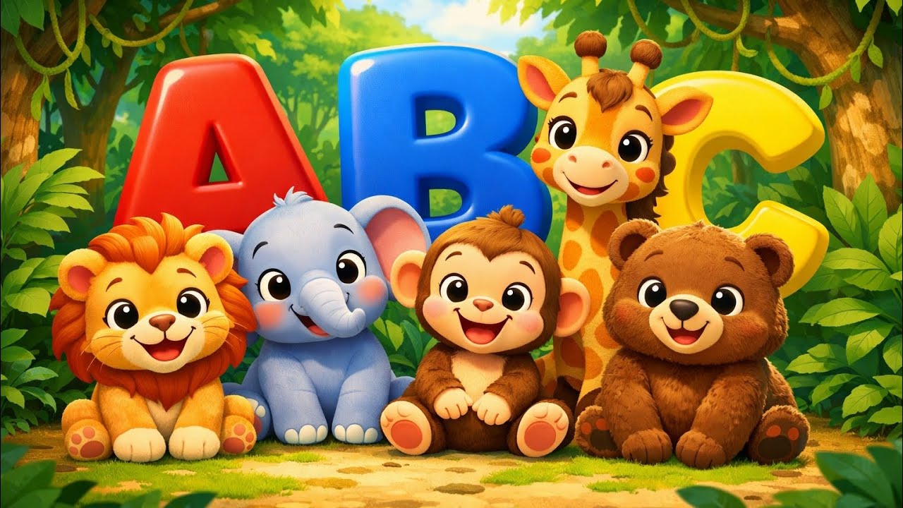 ABC Song with Jungle Animals 🦁🐘 | Learn Alphabet for Kids