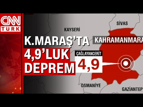 Kahramanmaraş'ta 4,9 büyüklüğünde bir deprem meydana geldi