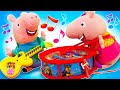 A Bagunça Musical de George Pig e Peppa Pig! A Dona Aranha. História Infantil.