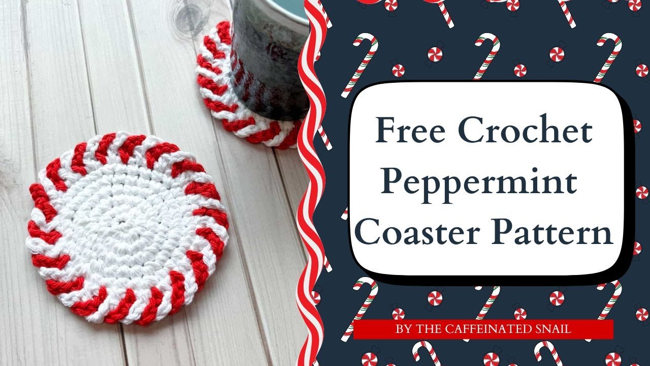 Мастер-класс по вязанию крючком узора подставки под стакан в виде мяты!