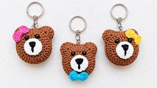 How to Crochet a Cute Bear Keychain 🧸 | Easy Crochet Tutorial