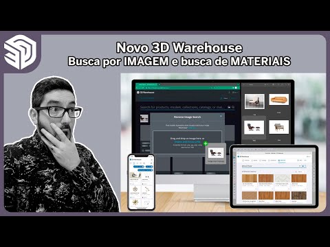 Novo 3D Warehouse: Busca por imagem e materiais