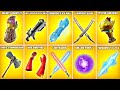Evolution of all fortnite mythic weapons  items chapter 1 season 4  chapter 5 season 2