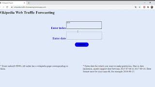 Wikipedia forecasting demo