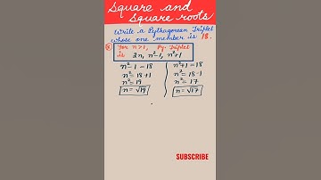 Write a pythagorean triplet whose one member is 18   #shorts #pythagoreantriplet