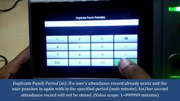 Duplicate Punch period option in UFace602 device