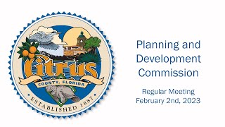 Planning and Development Commission Board - February 2nd, 2023