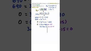Solve for the number of terms n of an arithmetic series