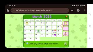 Starfall Calendar: 📅 Friday, March 27th, 2026
