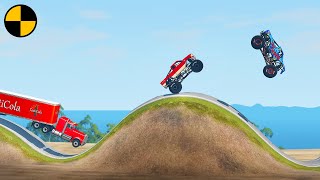 Сars vs Hill Climb Racing 😱 BeamNG.Drive