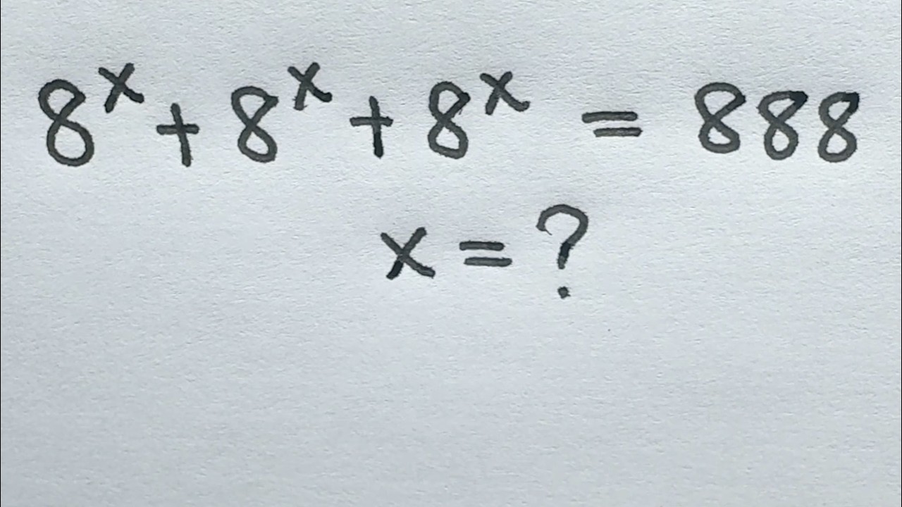 Solve for x in this nice exponential equation | Math Olympiad Mathematics